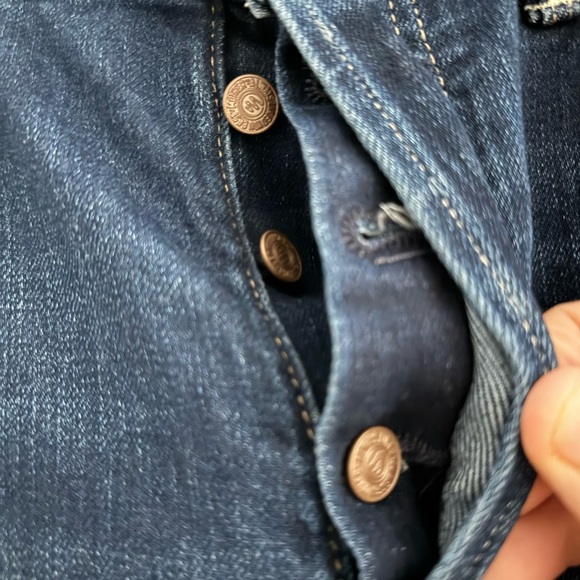 MOTHER Blue Flare Wide Leg Jeans - Picture 4 of 7